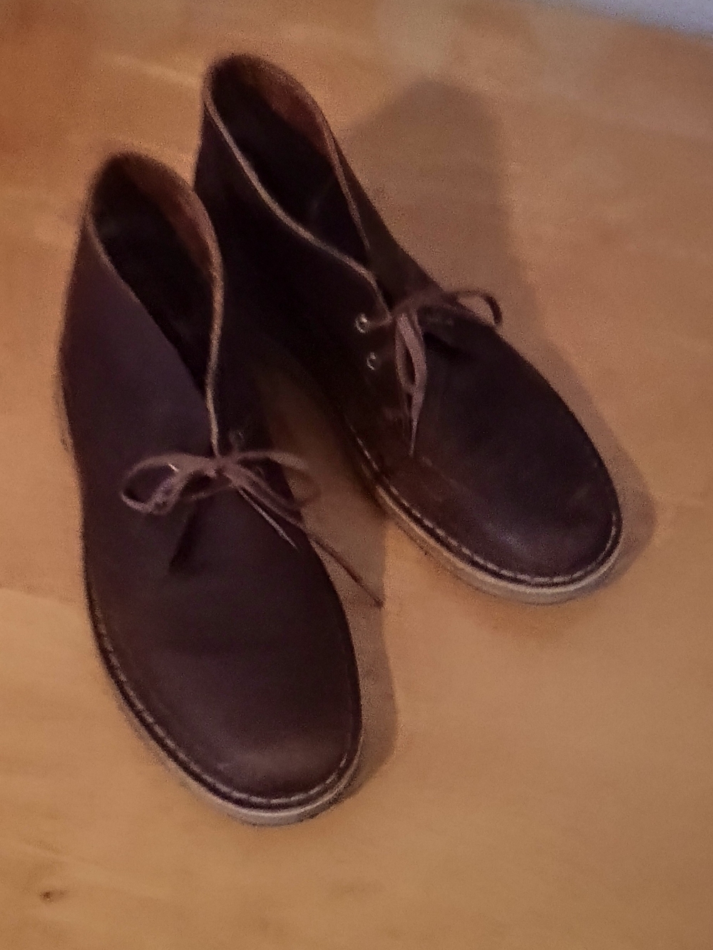 Clarks Brown Leather Chukka Boots - Picture 6 of 8